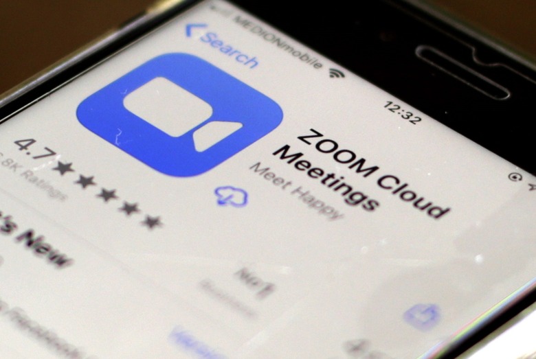 Zoom videoconferencing app sees a rise in users during ongoing novel coronavirus disease COVID-19 pandemic, Oestrich Winkel, Germany - 01 Apr 2020