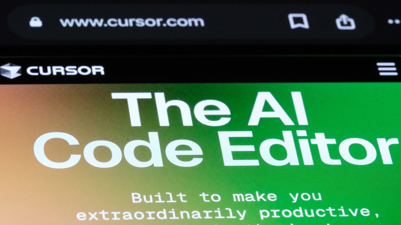 Cursor AI website in a browser