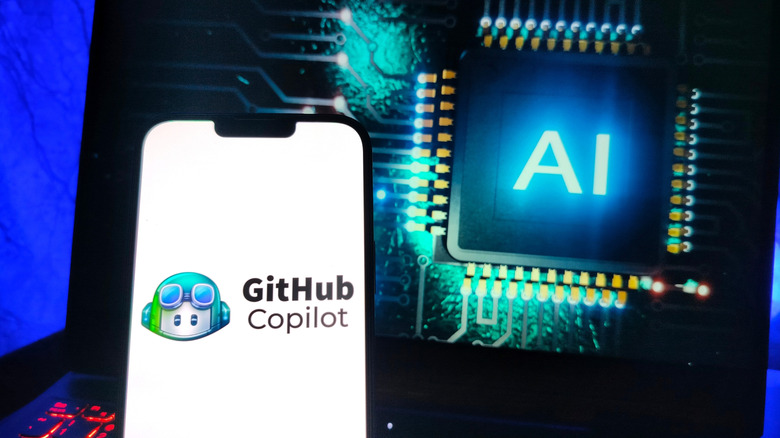 GitHub copilot on a phone