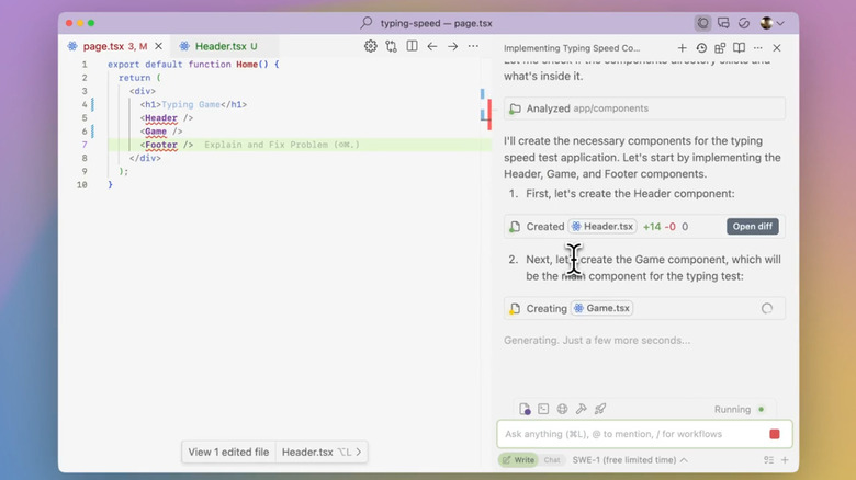 Windsurf Editor screenshot