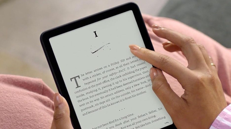 Amazon Kindle showing the first chapter of a story
