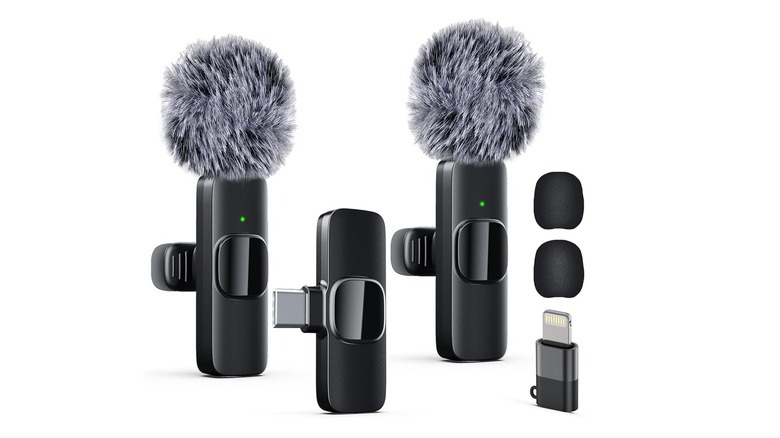 The Labstandard K9 professional wireless microphones with their receiver and adaptor.