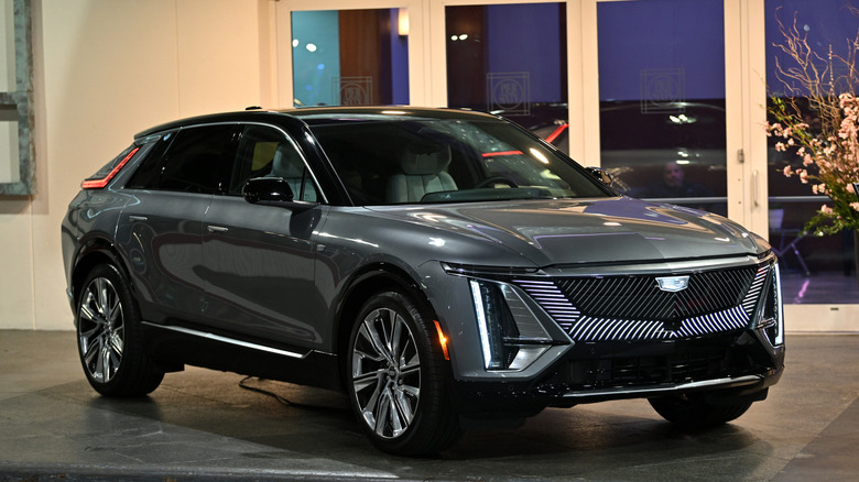 2023 Cadillac Lyriq showcased in a showroom
