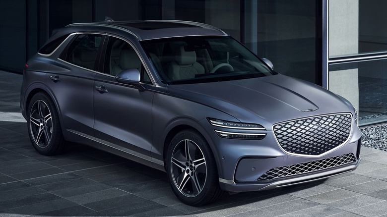 Genesis GV70 Electrified parked in a driveway