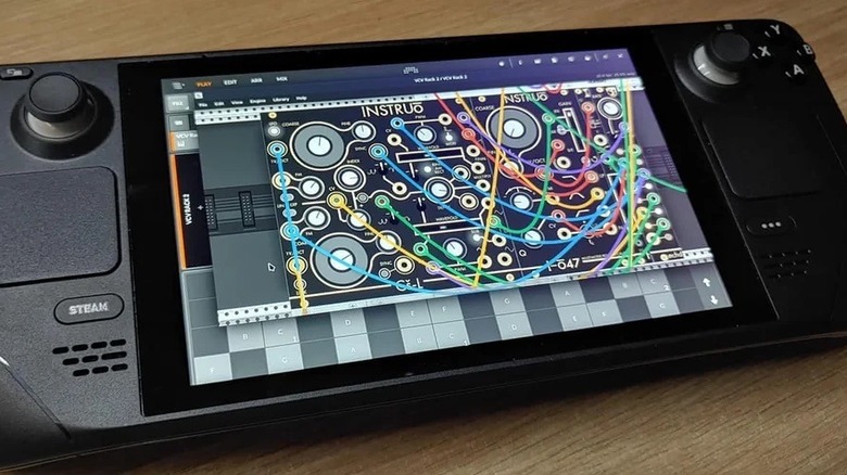 A Steam Deck running BitWig