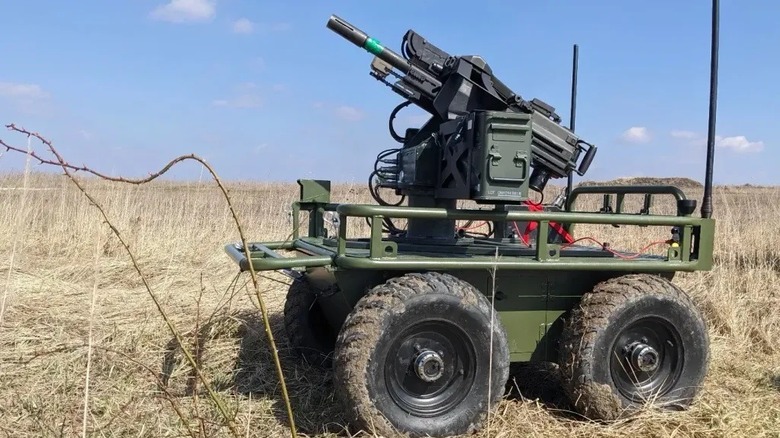 Shablya remote control machine gun platform