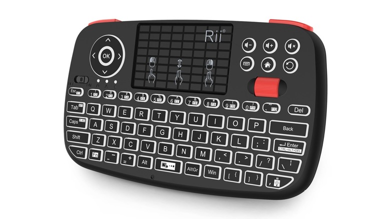 Rii i4 Bluetooth Keyboard in front of white background
