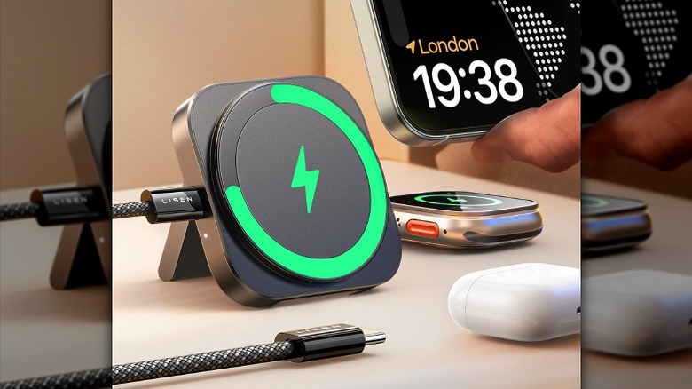 Charging dock with a lighted indicator