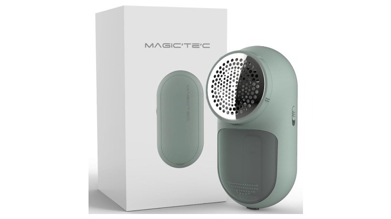 Fabric shaver and its white box