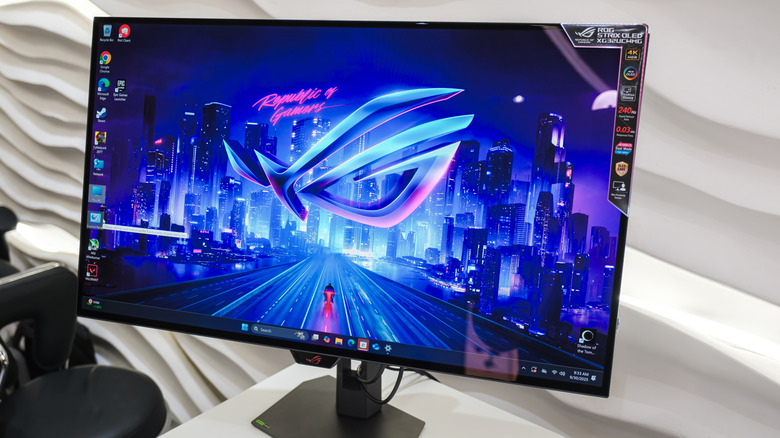 Close up of a gaming monitor