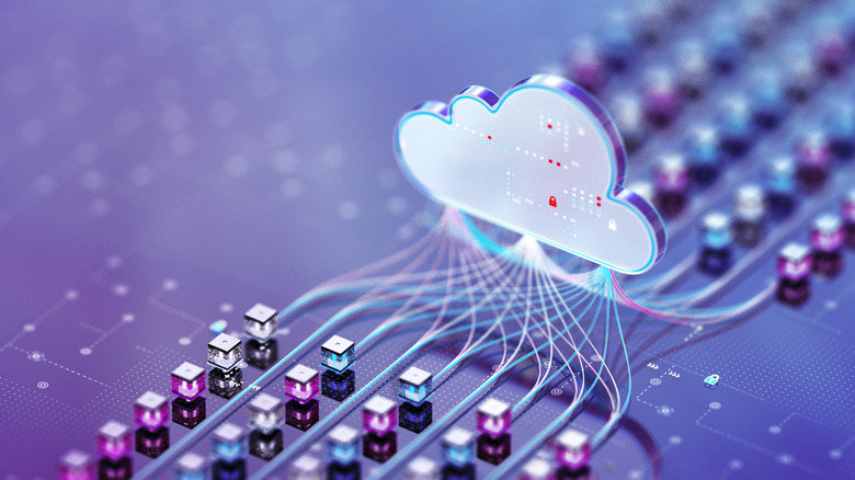 Cloud Network symbol connected to multiple wires