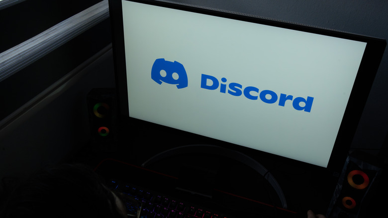 Discord logo on a laptop screen