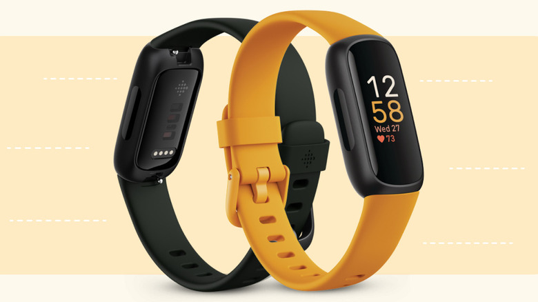 Two colors of the Fitbit Inspire 3 fitness tracker.