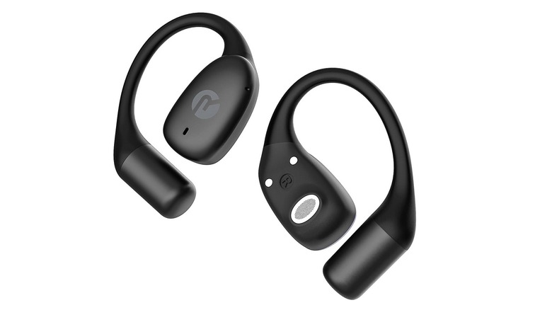 The Raycon Essential open earbuds on a white background.