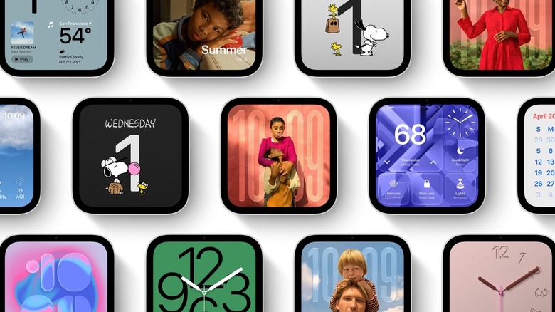 Mockup of Apple's HomeView device with several Lock Screen animations