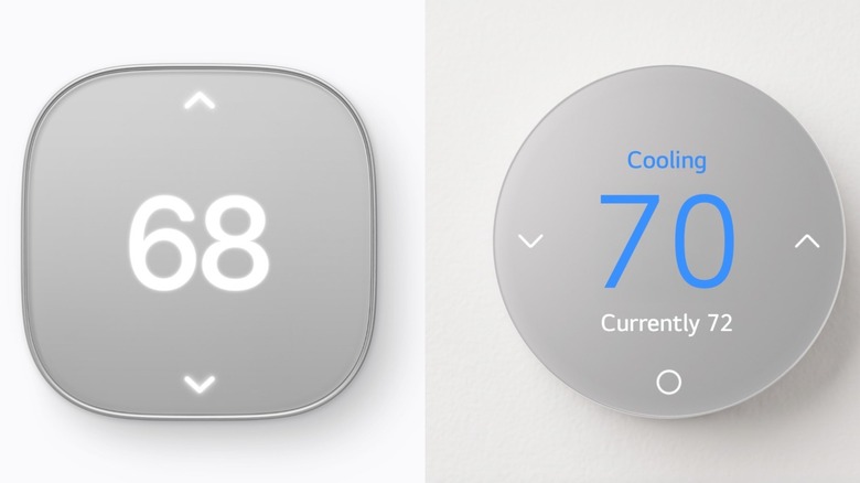 LG and Schneider's smart thermostat mockups