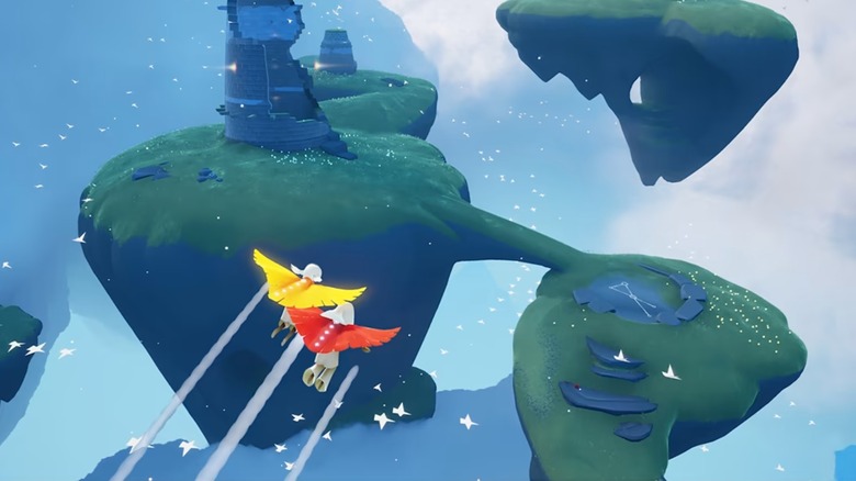 Characters flying in "Sky: Children of the Light"