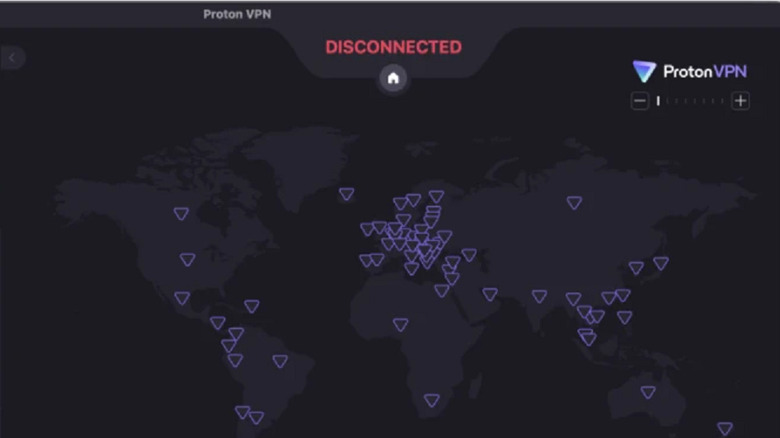 Proton VPN running on a MacBook.