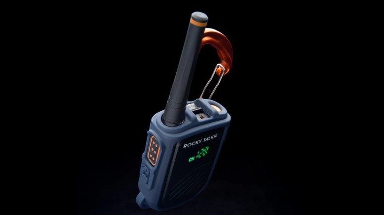 A product render of the Rocky Talkie Mountain Radio.