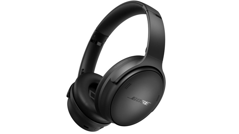 Pair of black Bose QuietComfort Headphones on a white background