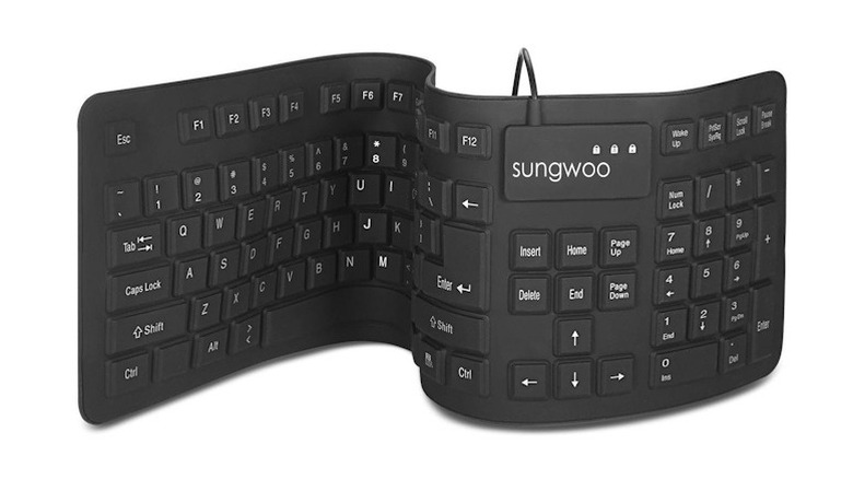 Sungwoo keyboard folded in the middle