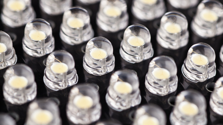 A closeup shot of an LED illumination panel.