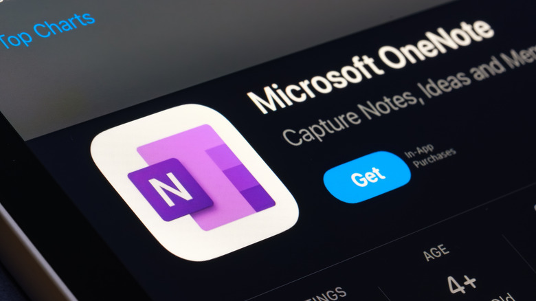 Microsoft OneNote app logo on App Store