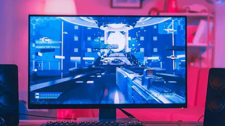 Koorui monitor playing a video game