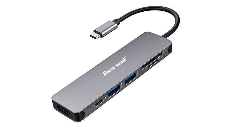 The Hiearcool 7-in-1 USB-C hub on a white background.