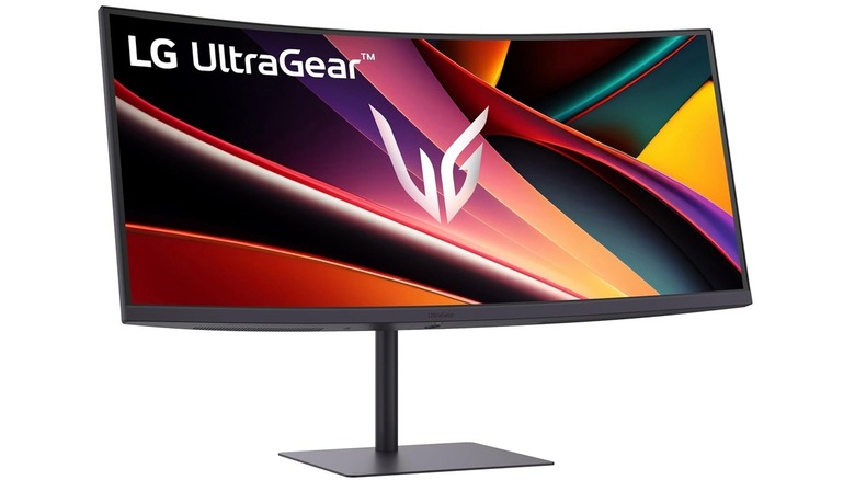 The LG UltraGear G6 WQHD Curved Monitor on a white background.