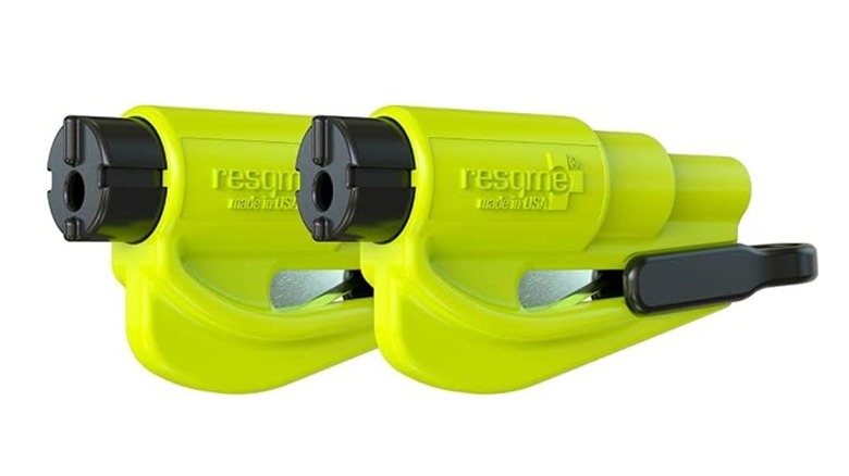 Two units of the RESQME car escape tool against a white background.