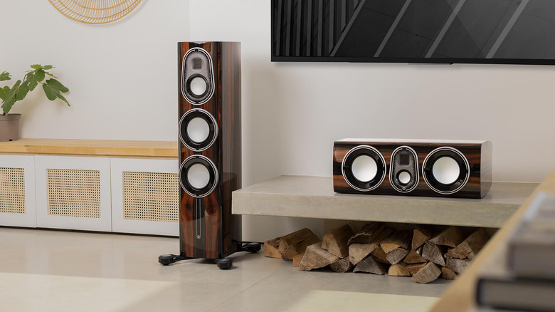 Monitor Audio speakers in a living room