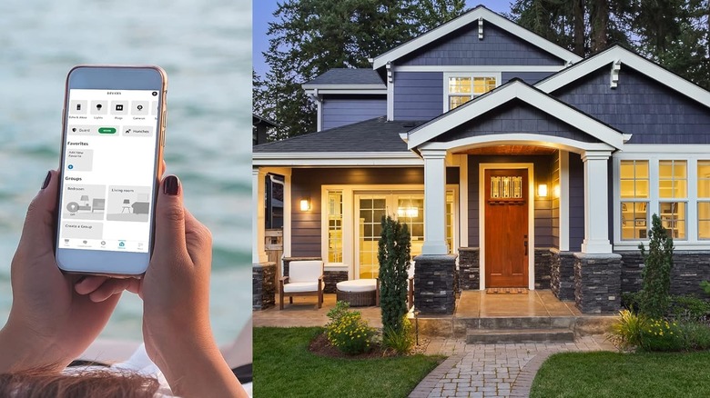 Amazon Basics Connected smart lights turned on throughout a house