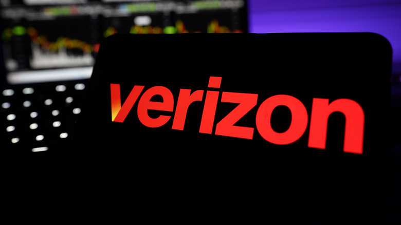 Verizon logo on smartphone