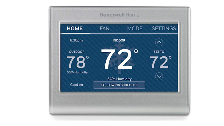 Honeywell Home Color Thermostat on a white background