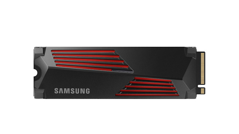 Samsung 990 Pro SSD card with heatsink
