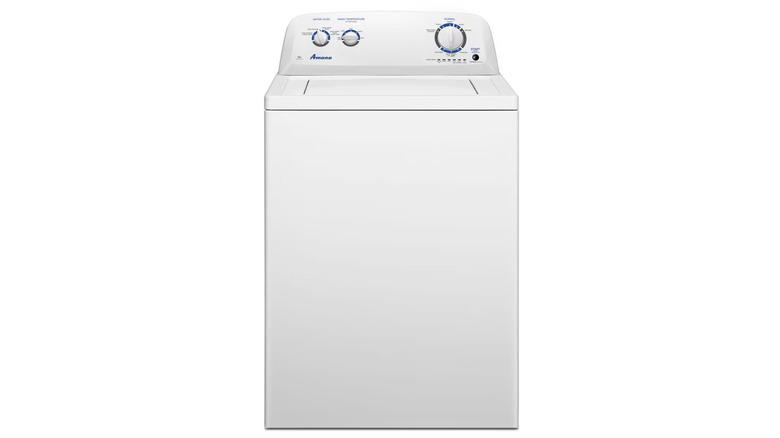 White Amana top-loader washing machine