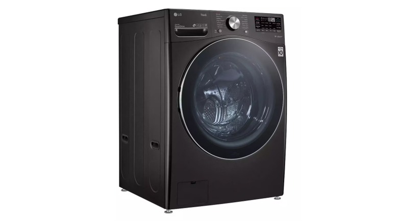 Black LG WM4200HBA front-load washing machine