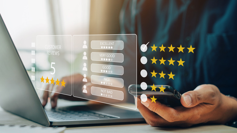 Customer satisfaction review infographic