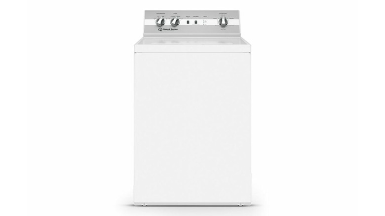 White Speed Queen TC5 top-loader washing machine