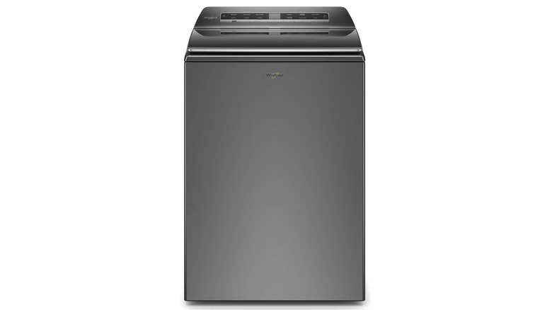 Gray Whirlpool top-loader washing machine