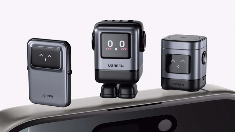 A trio of Ugreen Uno devices on a clear background.