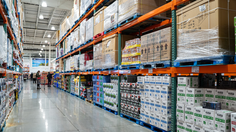 Costco stocked shelves