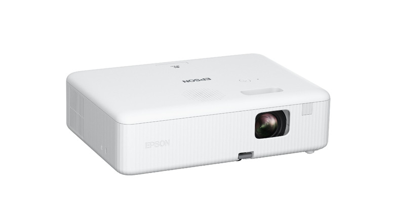 The Epson EpiqVision Flex CO-W01 projector on a white background.