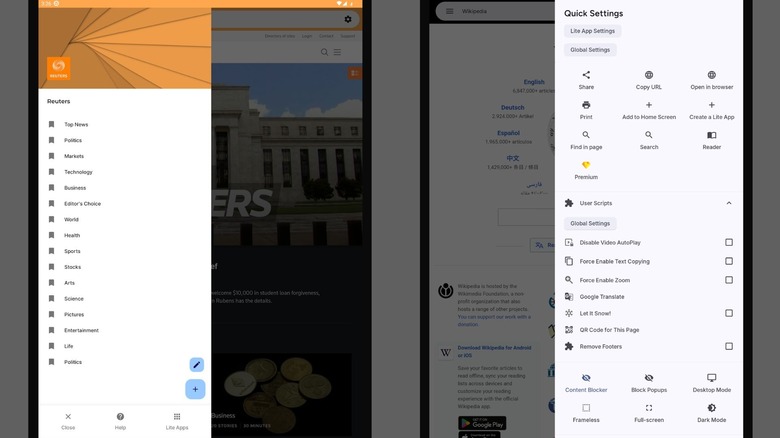 Hermit app interface