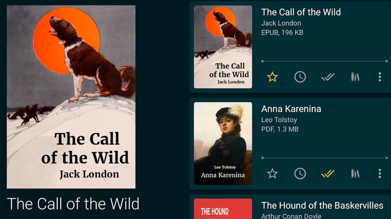 ReadEra app interface showing eBooks