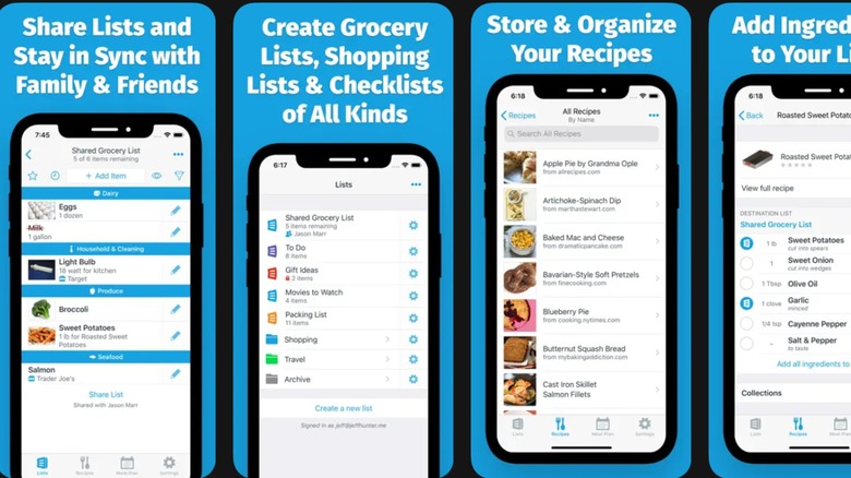 AnyList app on the iPhone
