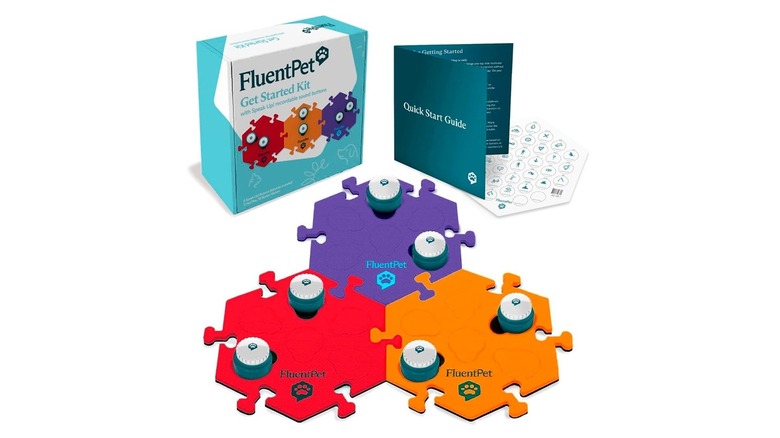The contents of the FluentPet Get Started Kit, on a white background.