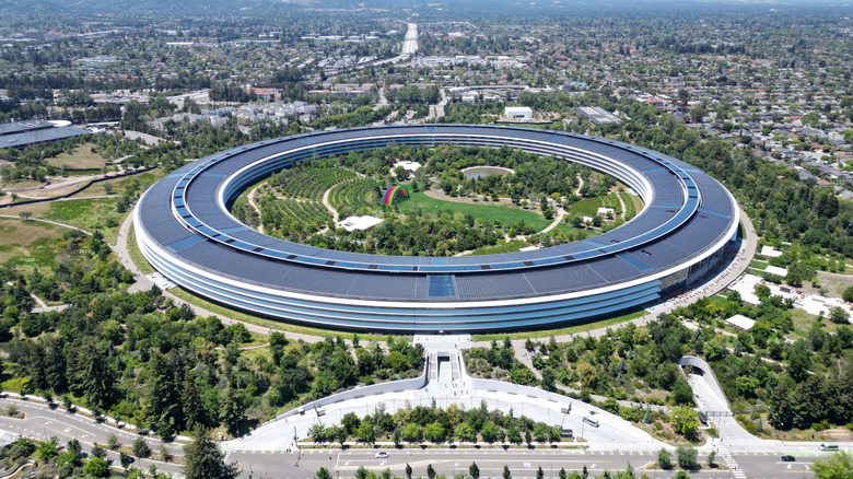 Bird's eye view of Apple headquarters