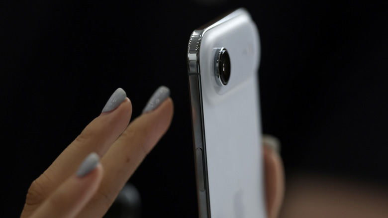 iPhone Air being showcased at an Apple event